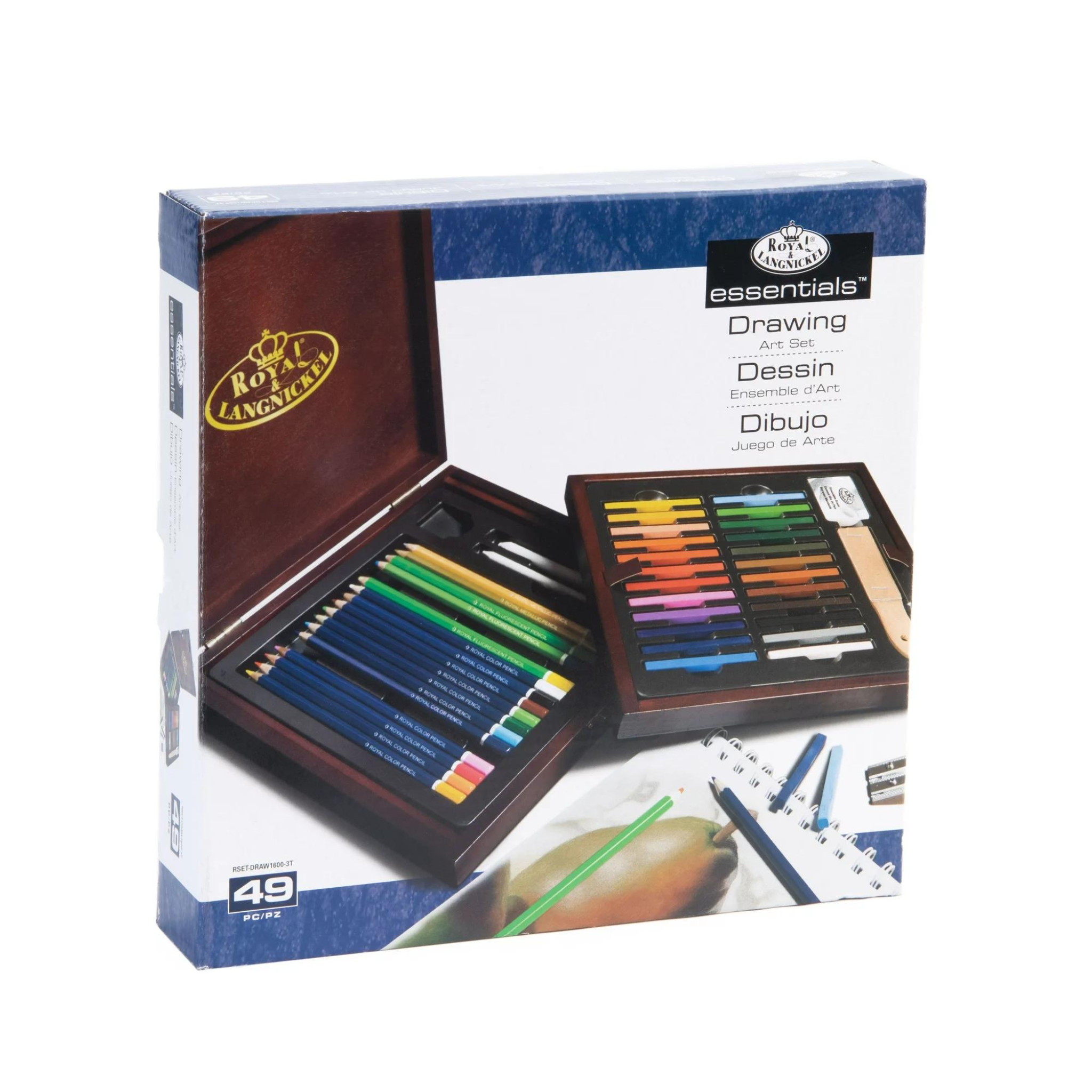 49-Piece Royal & Langnickel Essentials Drawing Pencil Box Set