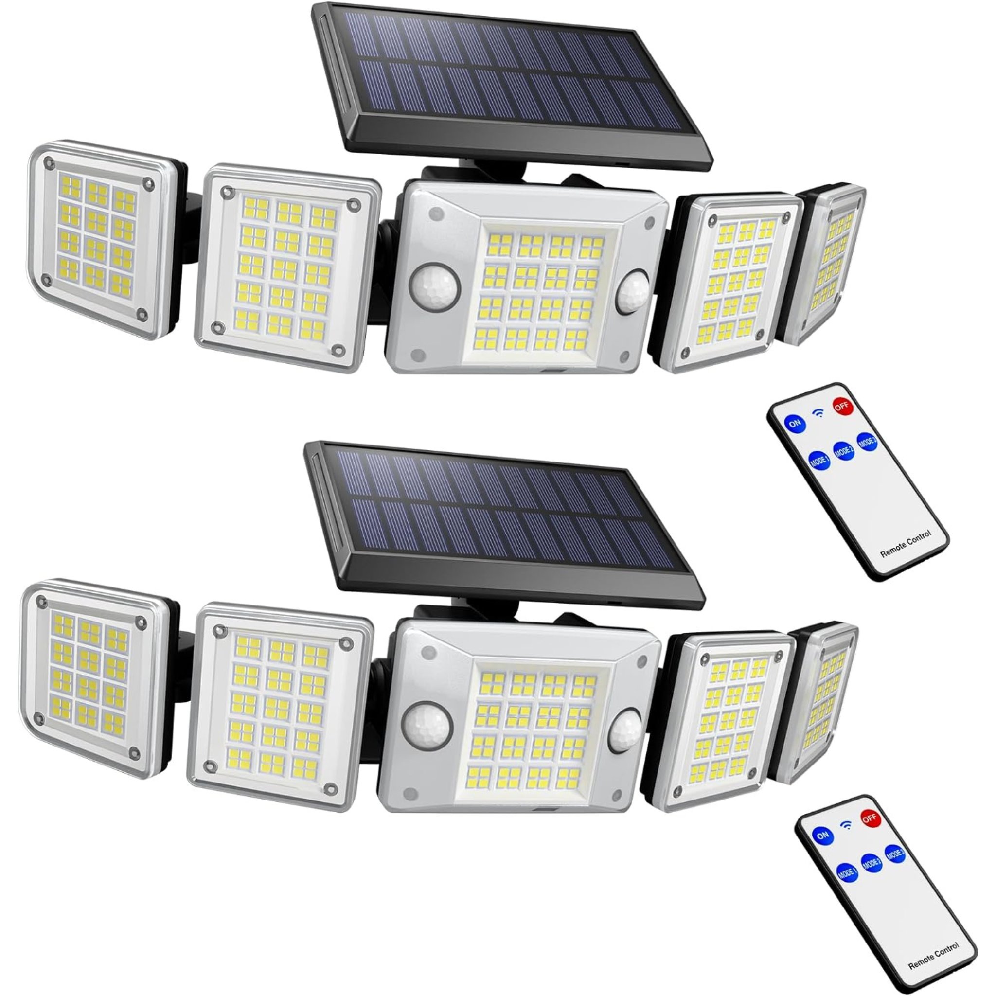 2-Pack Onforu IP65 Waterproof 5W 3000LM 280 LED Solar Lights