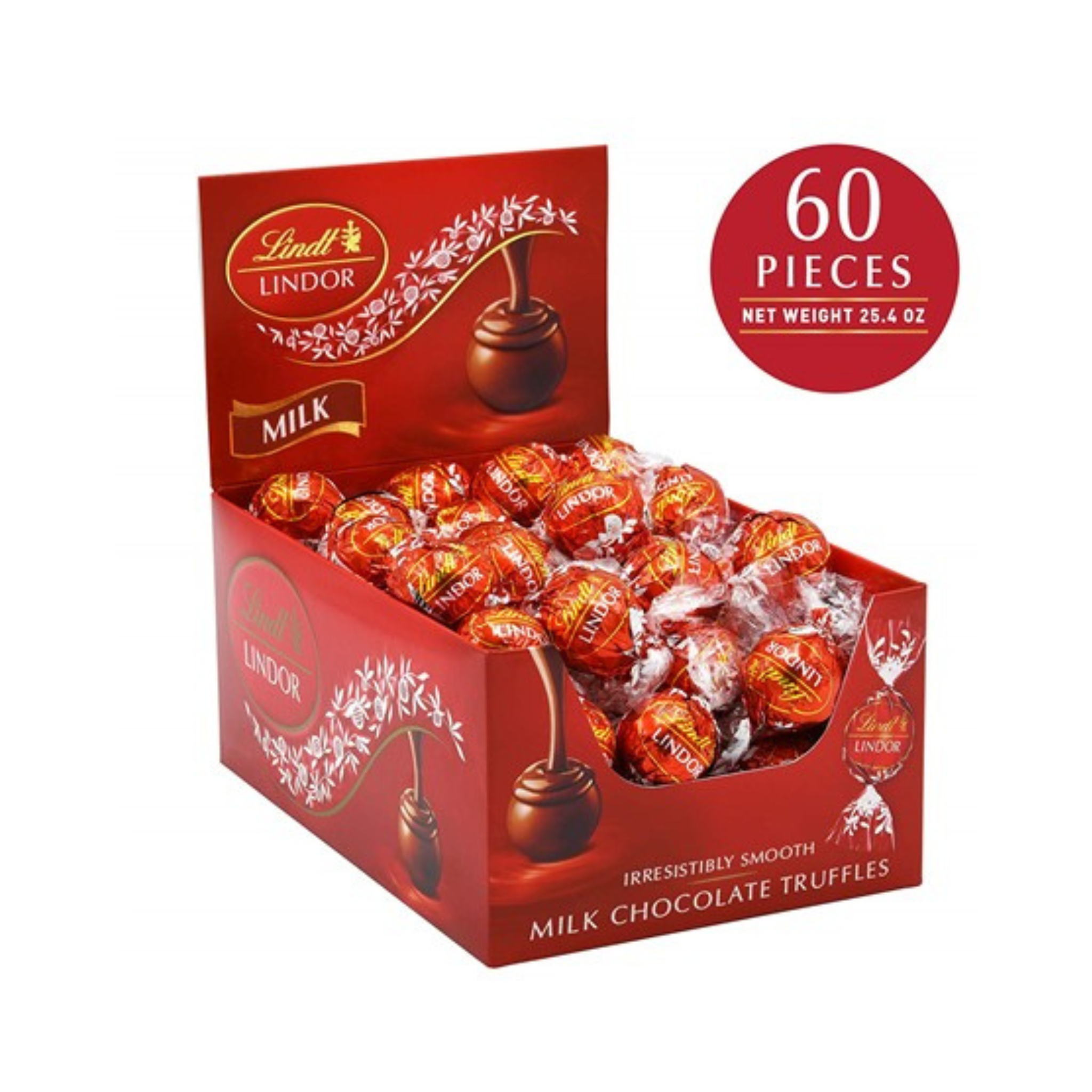 60-Ct Lindt Milk Chocolate Candy Truffles