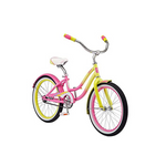 Kulana Lakona Shore Youth Beach Cruiser Bike (Pink/Yellow)