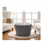 Better Homes & Gardens Round Tufted Storage Ottoman with Nailheads
