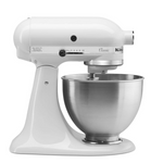 KitchenAid Classic Series 4.5 Qt. 10-Speed White Stand Mixer with Tilt-Head