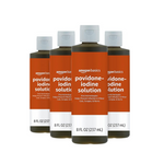 Pack of 4 Amazon Basics First Aid Antiseptic, 10% Povidone Iodine Solution