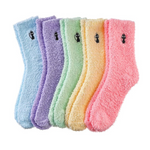 5-Pairs Mqelong Women's Super Soft Fuzzy Cozy Home Sleeping Socks