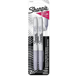SHARPIE Metallic Permanent Markers, Fine Point, Silver (2 Count)