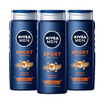 3-Pack Nivea Men Sport Body Wash with Revitalizing Minerals