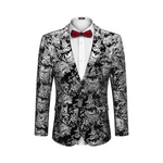 Men's Floral Tuxedo Suit Jacket