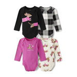 4-Pack The Children's Place Baby Girl's and Newborn Bodysuits