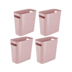 4-Pack 1.5 Gallon Plastic Small Trash Can with Built-in Handle