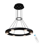 Modern 20" Flush Mount Dimmable LED Chandelier with Remote