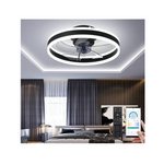 Caccisun 20" Modern Flush Mount Bladeless Smart Ceiling Fan with Lights