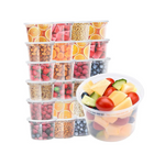 Paquete de 48 recipientes de plástico para almacenamiento de alimentos y bebidas Glotoch con tapas