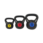BalanceFrom Wide Grip Kettlebell Exercise Fitness Weight 3-Piece Set