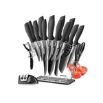 Juego de cuchillos de cocina Midone de acero inoxidable de 17 piezas
