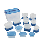 92-Piece Mainstays Food Storage Variety Value Set with Blue Lids