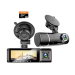 Front and Inside 1080p Dual Dash Cam with 64GB SD Card