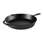 Ozark Trail Sartén de hierro fundido pre-sazonada de 12" con mango y labios