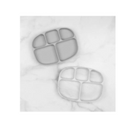 Plato y tapa con agarre dividido de 5 secciones de silicona Bumkins