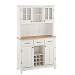 Homestyles White & Natural Buffet with Hutch
