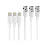 3-Pack 6ft Long Lightning to USB Data Sync & Charging Cable