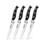 Juego de 4 cuchillos para carne de acero inoxidable.