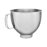 Tazón de acero inoxidable martillado con cabezal inclinable KitchenAid, 5 cuartos