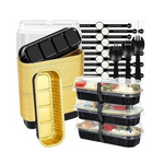 Mini Loaf Pans w/ Lids And Spoons, 100 Pack