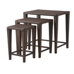 3-Piece Christopher Knight Home Outdoor Wicker Nested Tables Set