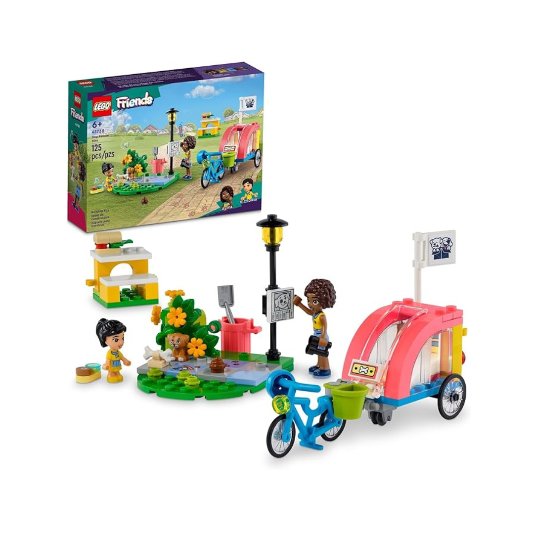 125-Piece LEGO Friends Dog Rescue Bike 41738 Building Toy Set