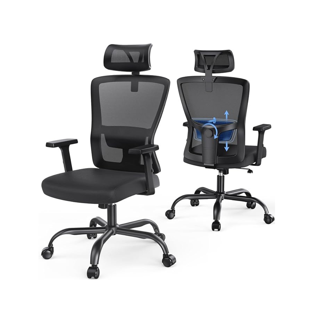 Nobel well Office Desk Chair with 2'' Adjustable Lumbar Support