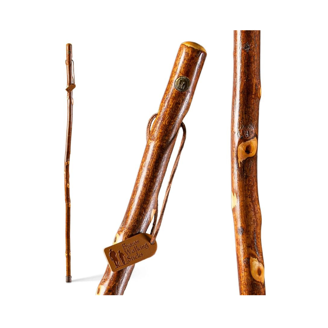 Brazos Rustic Wood Walking Stick Hawthorn Traditional Style Handle
