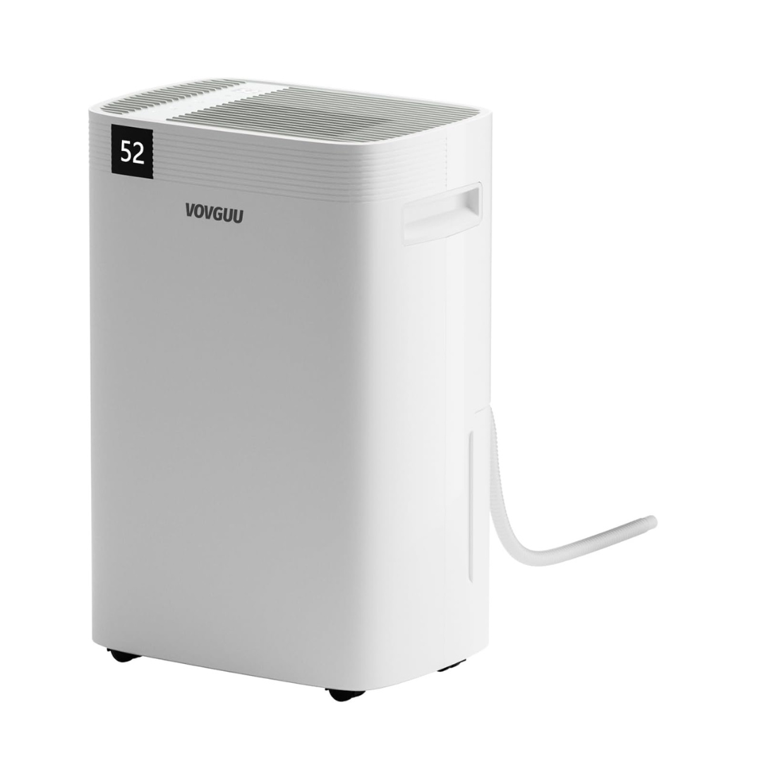 Vovguu 50 Pint 0.66 Gallon Home Dehumidifier with Touch Control