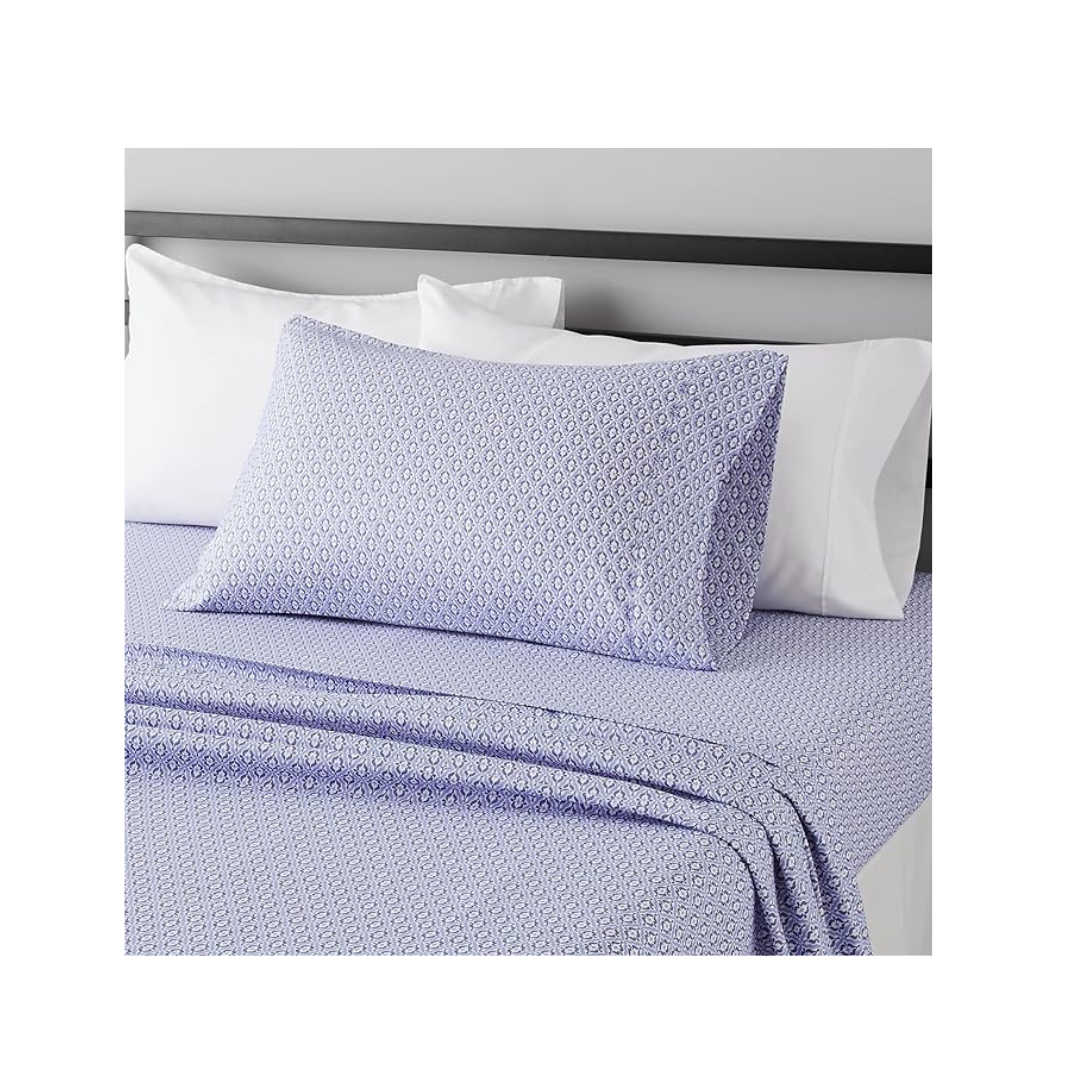 Amazon Basics Lightweight Super Soft Easy Care Microfiber 3 Piece Bed Sheet Set, Twin