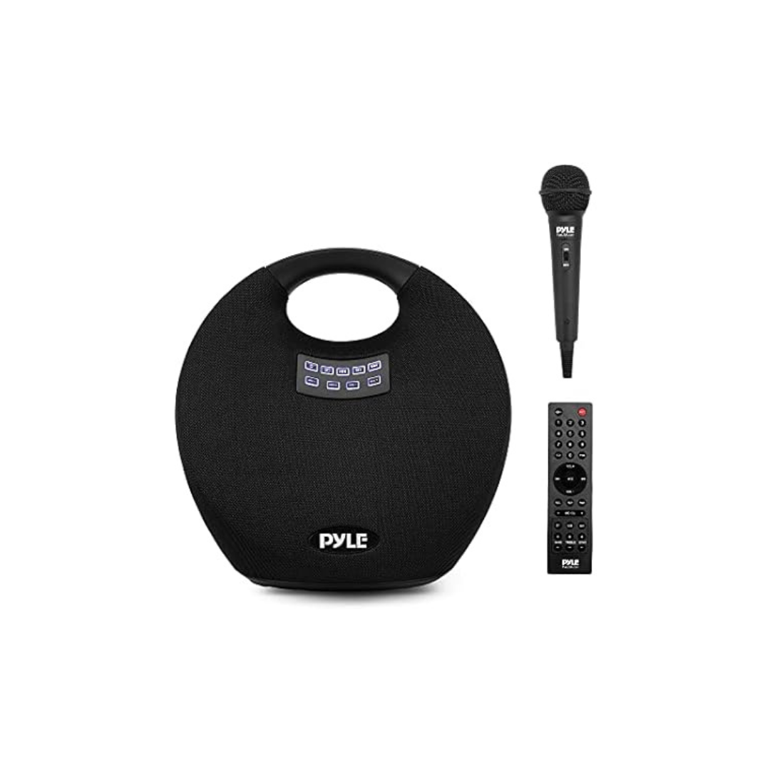 Pyle Wireless Portable Bluetooth Speaker with Wired Microphone