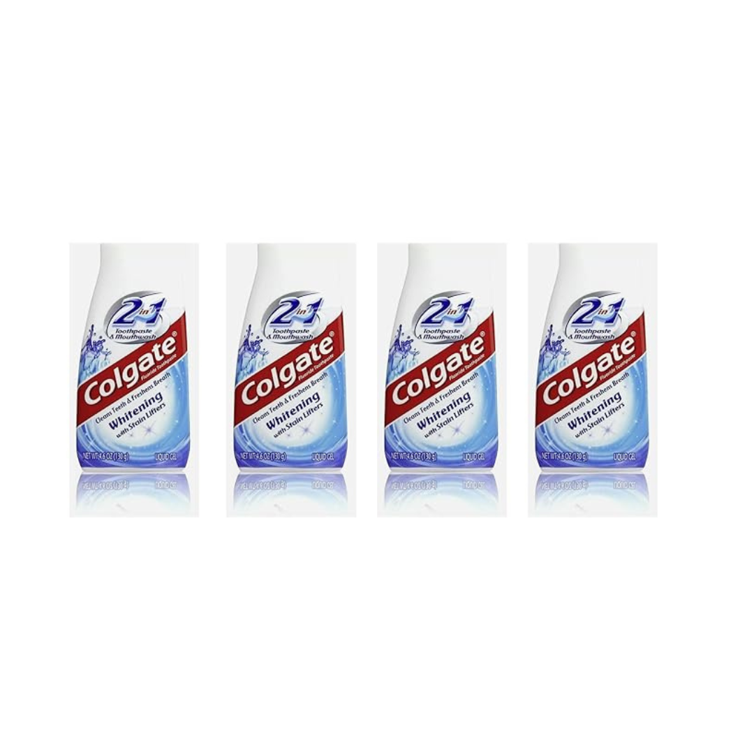 Colgate 2-in-1 Whitening With Stain Lifters Toothpaste 4.60 Oz (4 Packs)