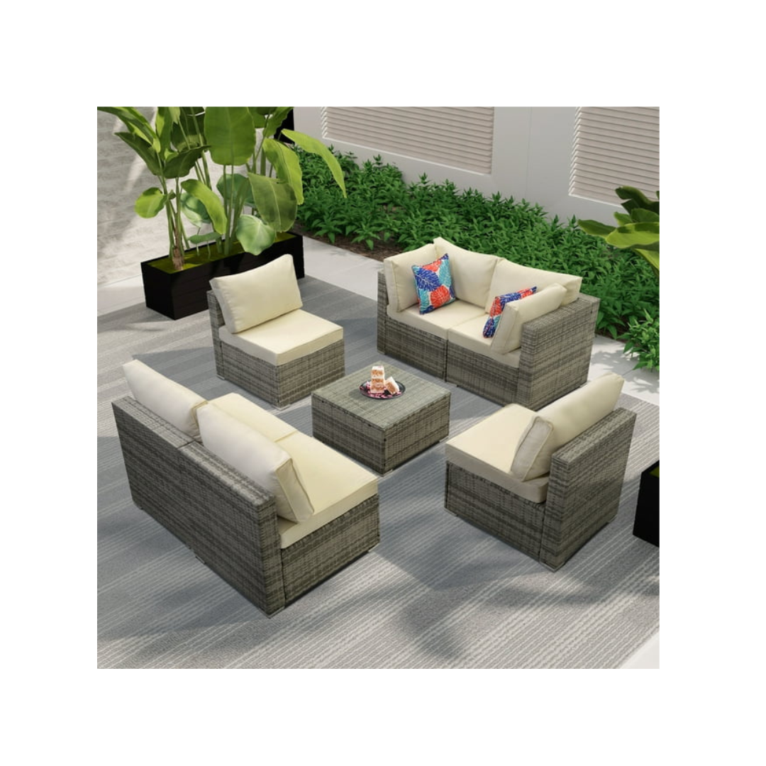 7-Piece Ainfox Outdoor Patio Furniture Sofa Set