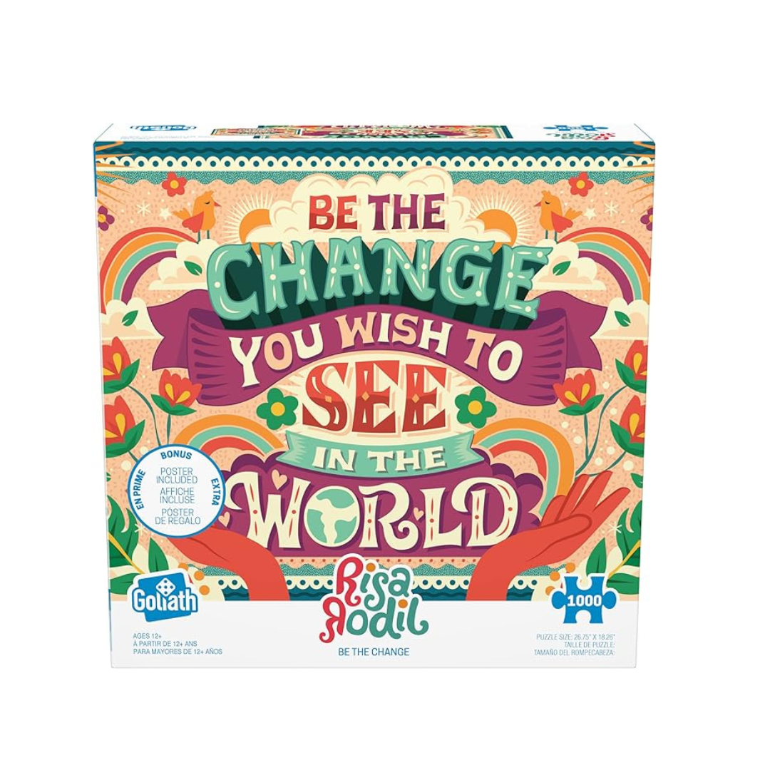 1000-Piece Goliath Risa Rodil: Be The Change in The World Puzzle with Poster