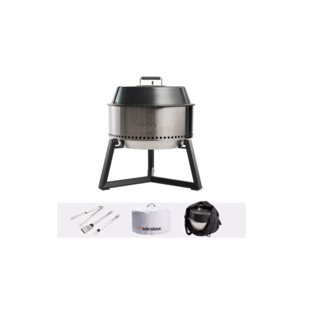 Solo Stove Modern Grill Ultimate Bundle Heavy Duty Portable Charcoal Grill