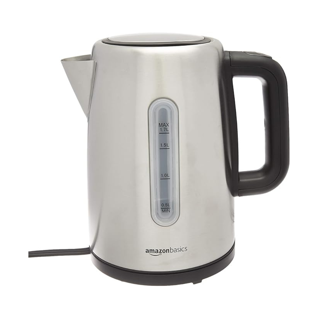 Amazon Basics Stainless Steel Fast Portable Electric Hot Water Kettle