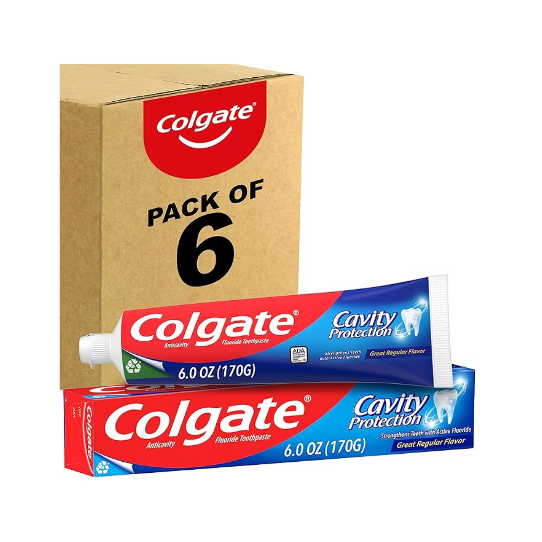 6-Pack Colgate Cavity Protection Toothpaste with Fluoride, 6 oz
