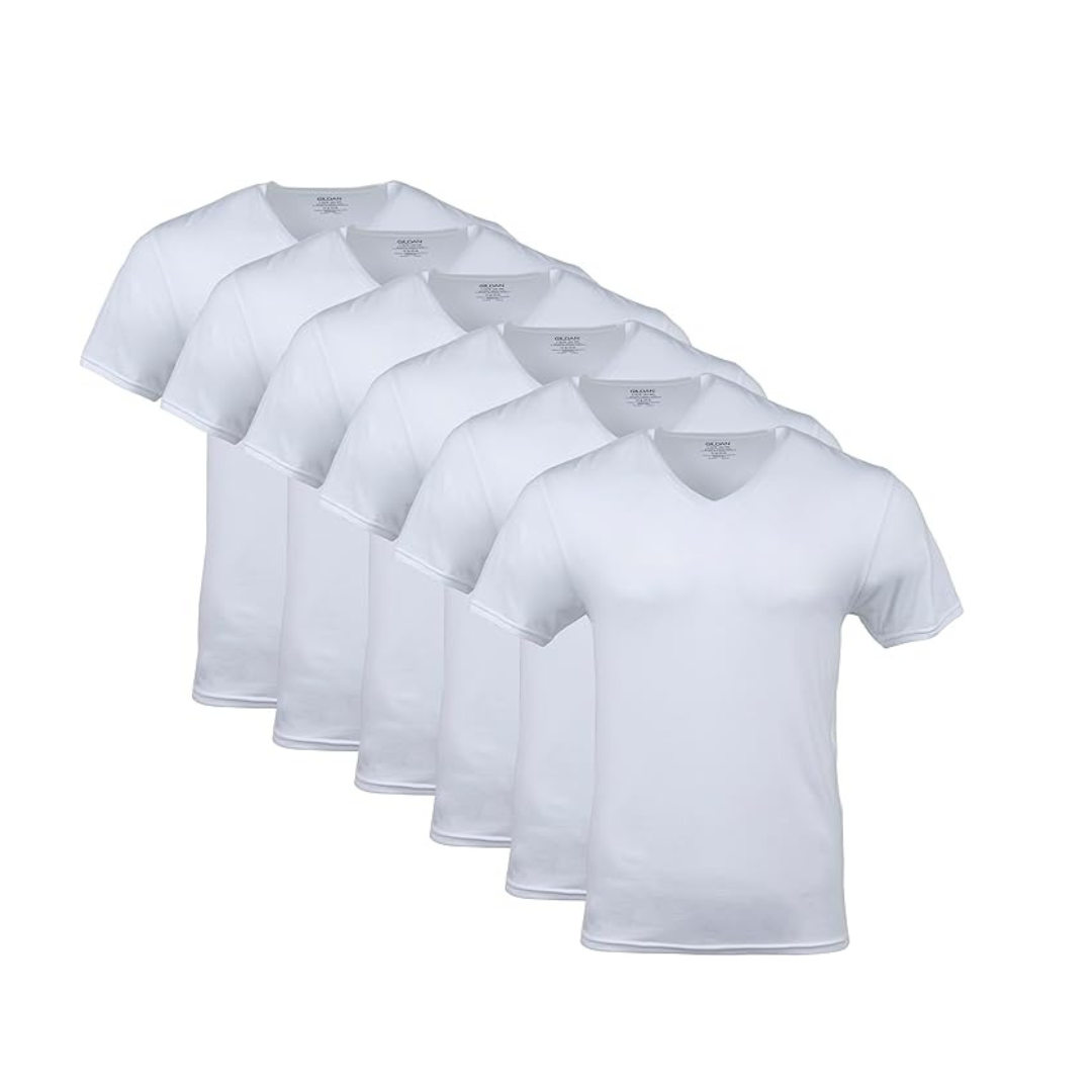 6-Pack Gildan Men's V-Neck T-Shirts (Various)