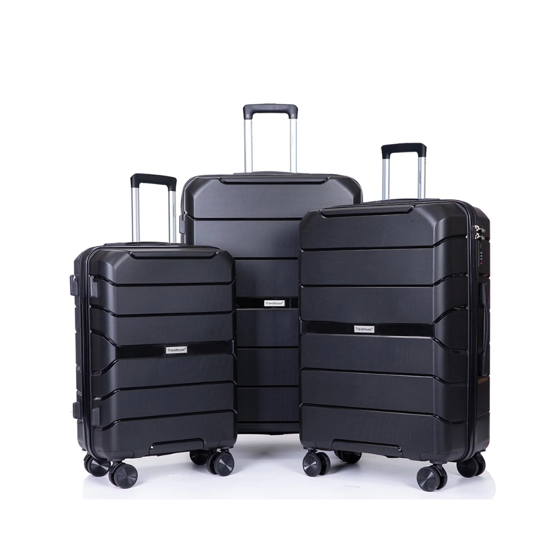 3-Piece Travelhouse Hardshell Luggage Set with Spinner Wheels