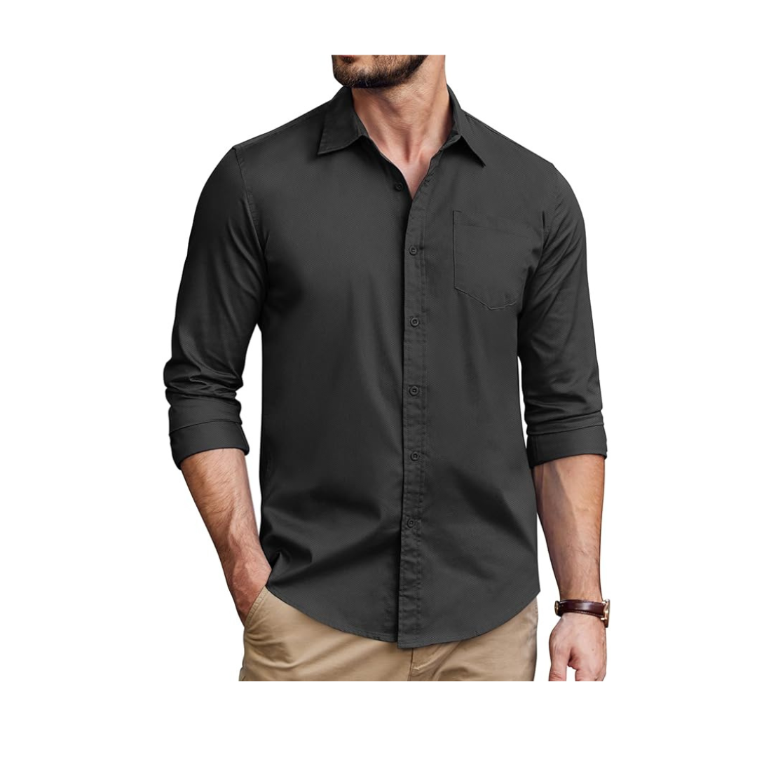 Coofandy Men's Cotton Linen Casual Business Shirt (various)