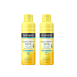 Neutrogena Beach Defense Kids Water-Resistant Sunscreen Spray, Broad Spectrum SPF 70 for UVA/UVB Protection (6.5 oz, Pack of 2)