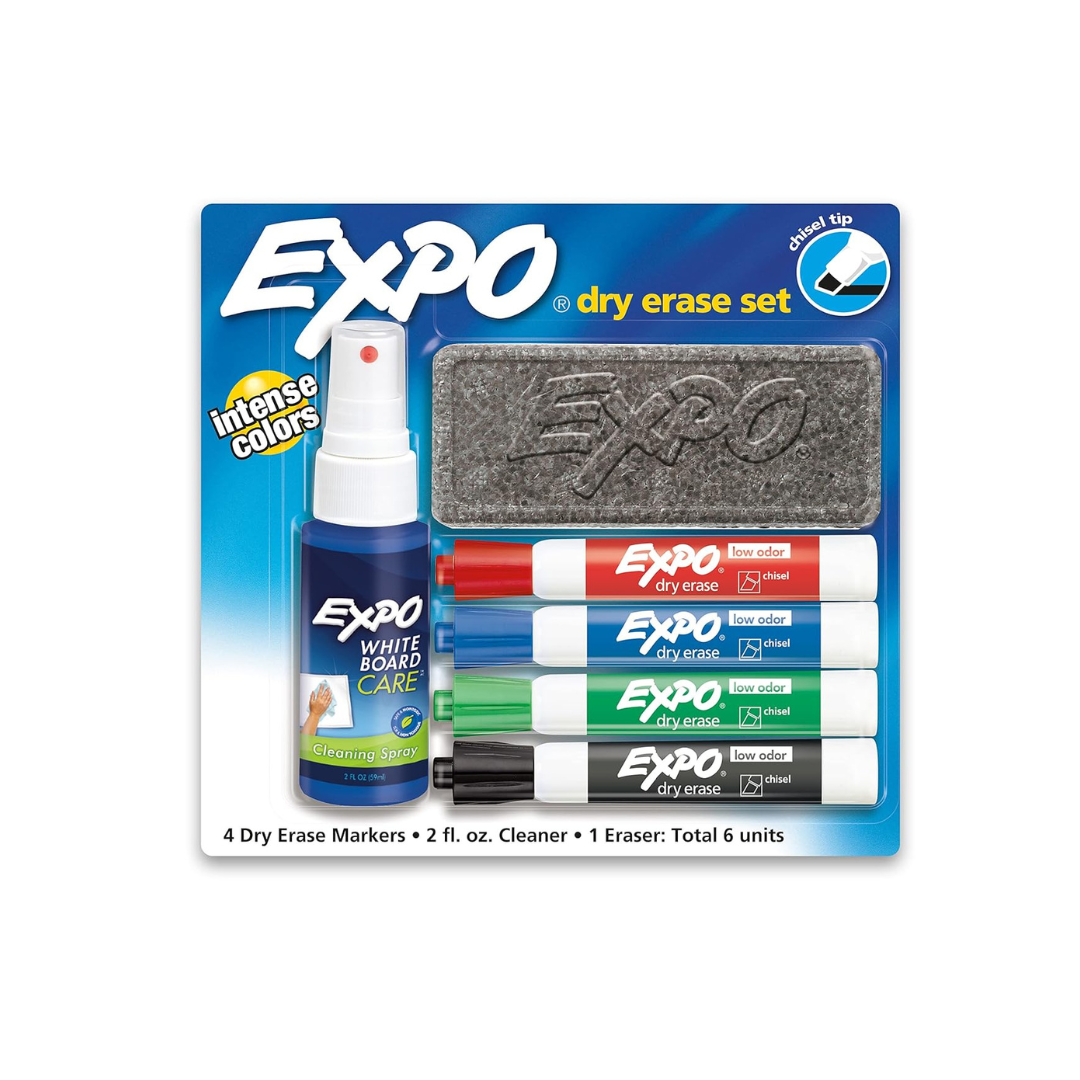 EXPO Low Odor Dry Erase Marker Starter Set