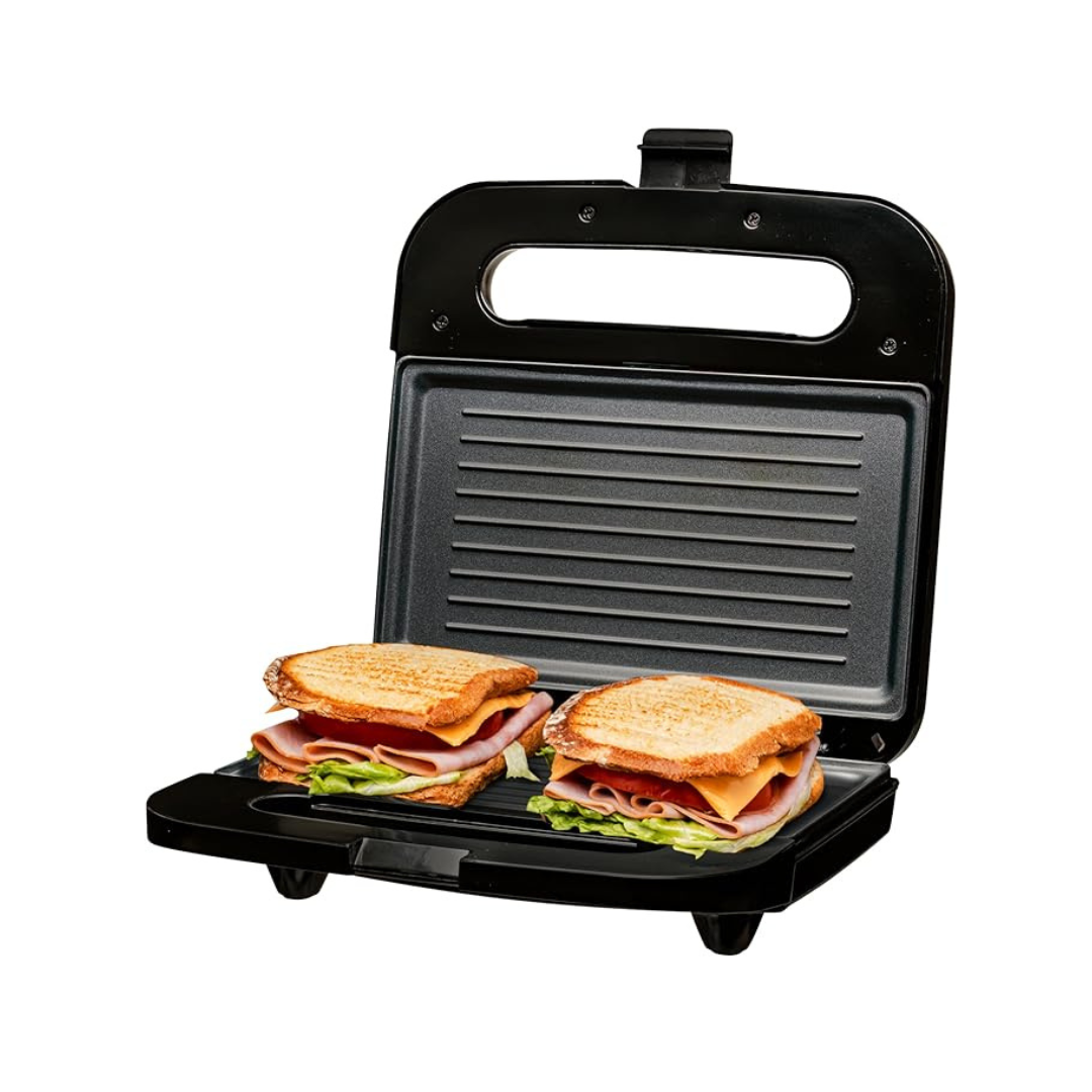 Ovente Electric Panini Press Grill with Nonstick Plates