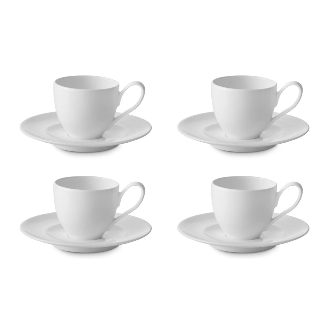 4-Piece Nambe Skye Collection Espresso Cups with Saucer