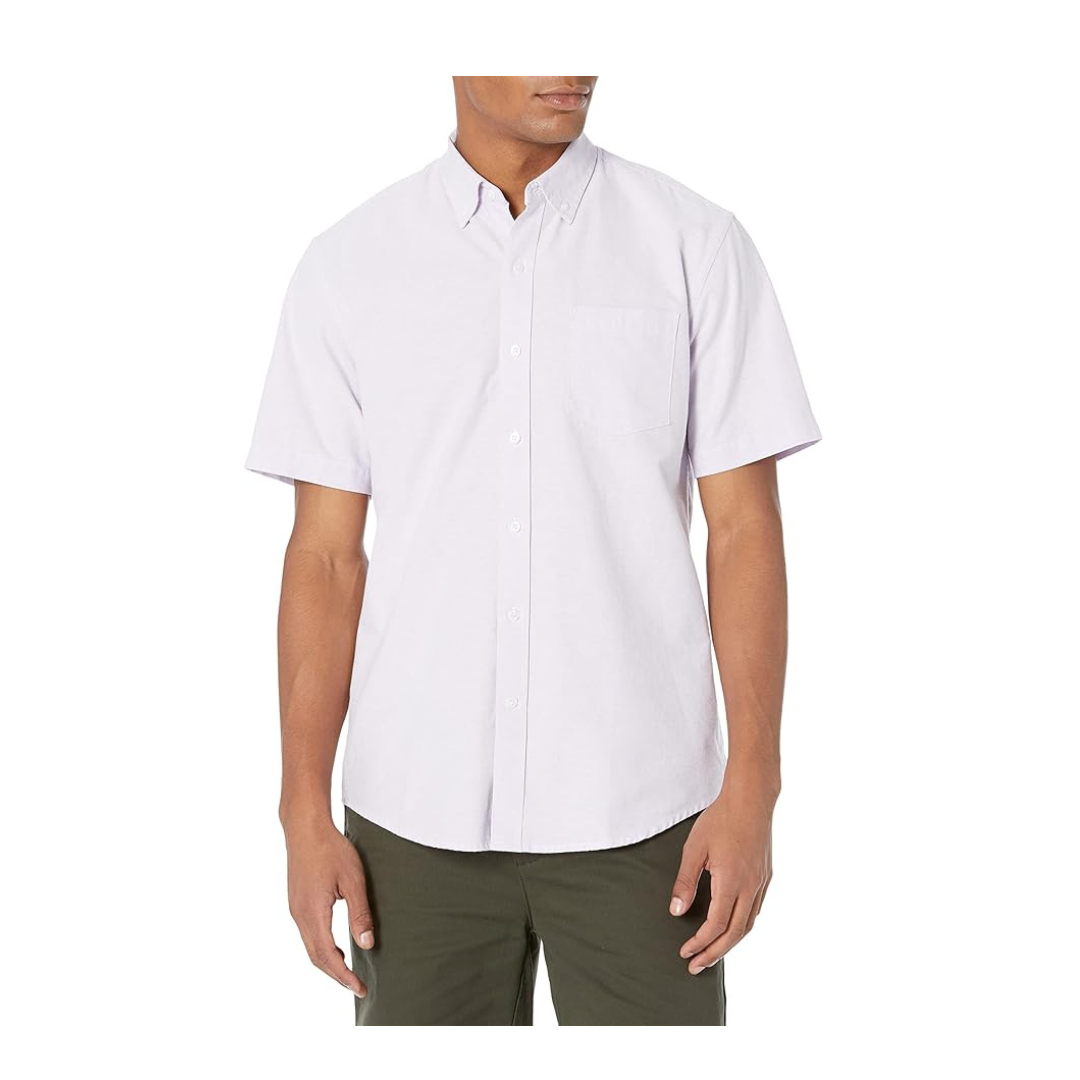Amazon Essentials Men's Regular-Fit Short-Sleeve Oxford Shirt