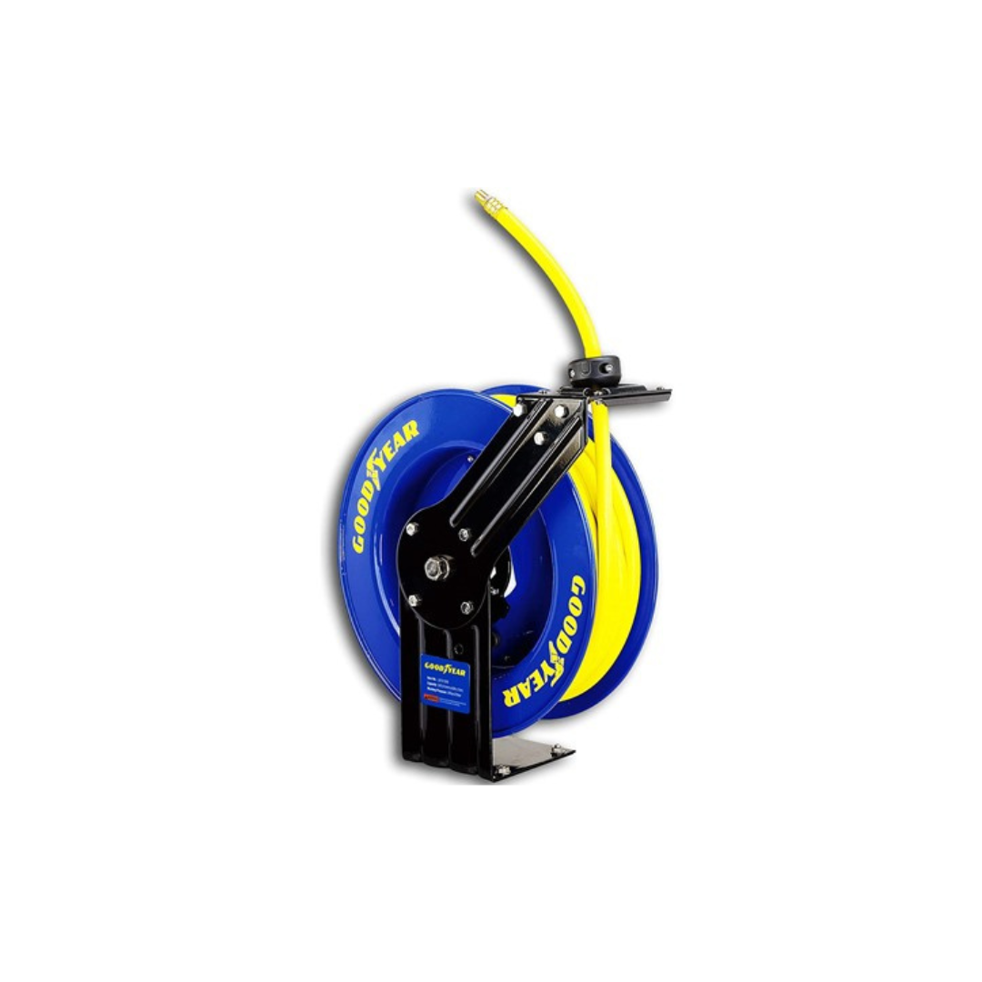 Goodyear Air Compressor Hose Reel with 50 feet Rubber Hose