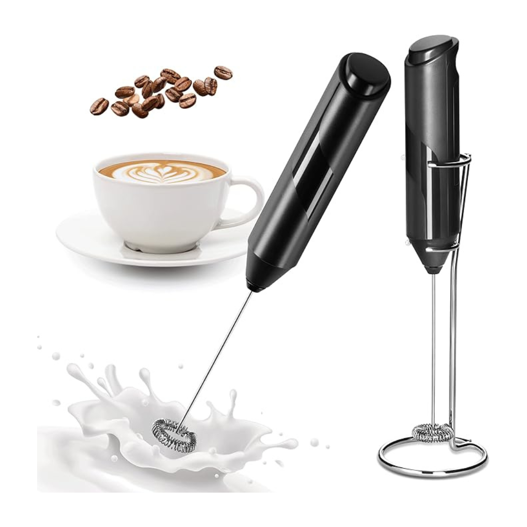 Set Of 2 Handheld Electric Milk Frothers